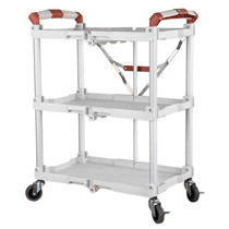 3 Shelf Compact Food Hotel Restaurant Tea Service Trolley Plastic Utility Tool Cart