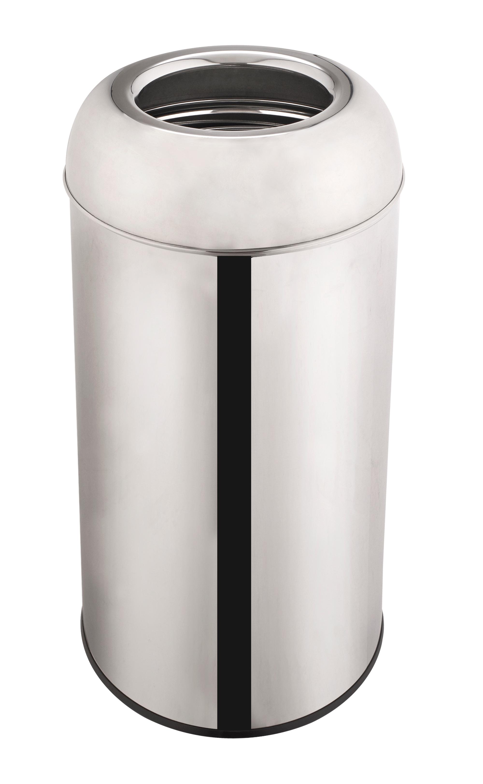65L round kitchen garbage bin hotel room stainless steel 13 gallon Customized Bullet Open Top waste bin/trash can