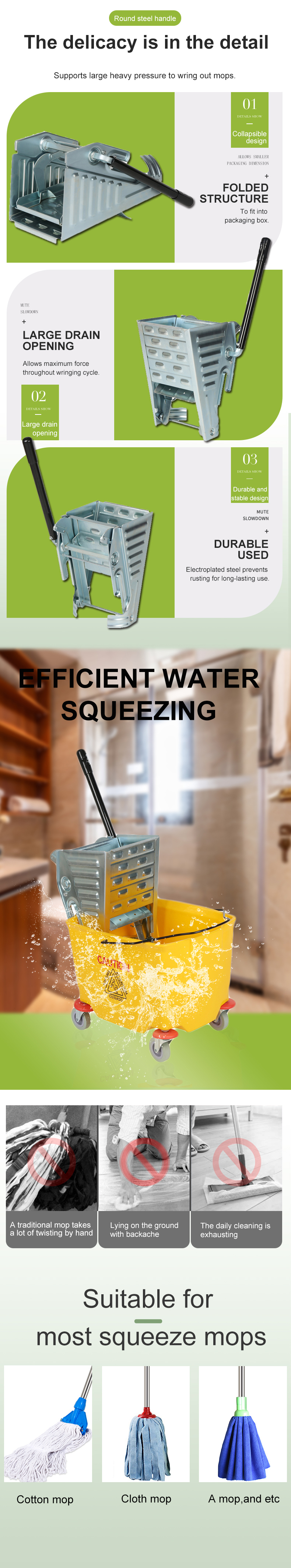 mop buckets with wringer