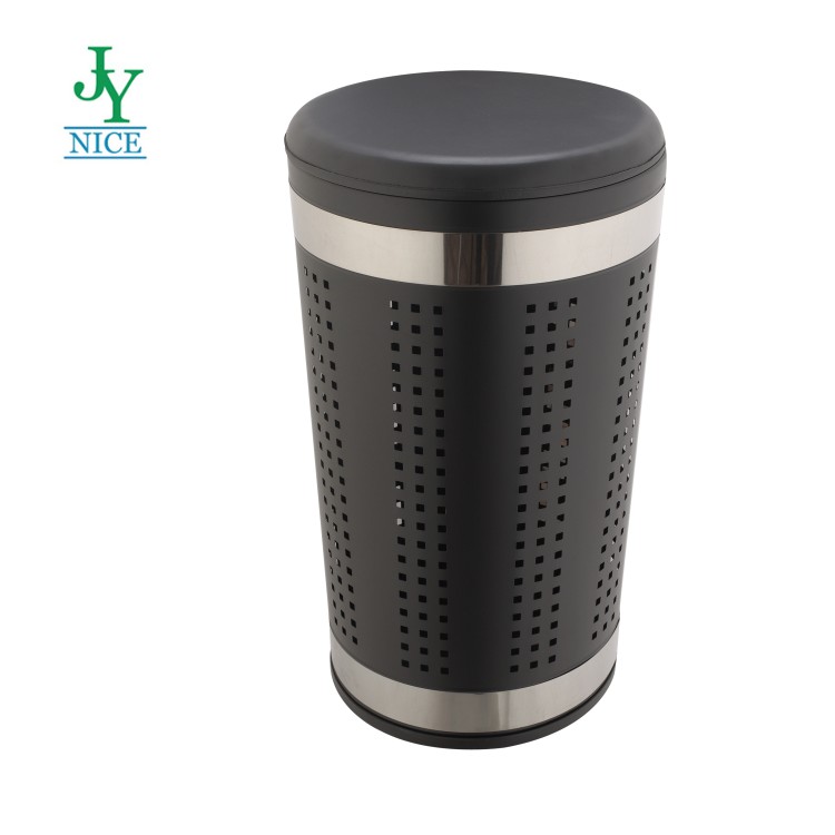 dual trash can with lid