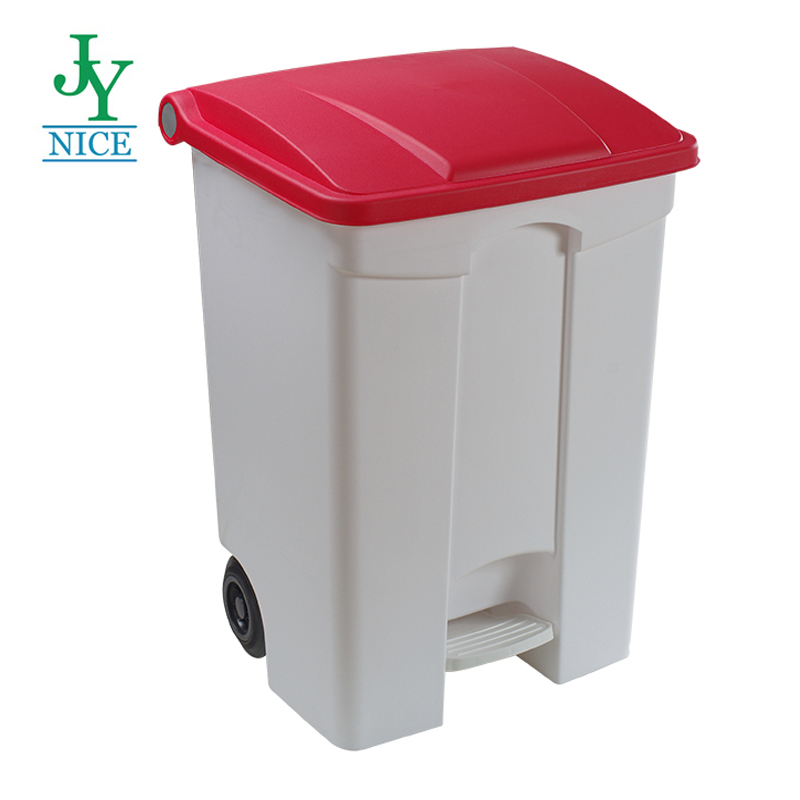 red rubbish bins