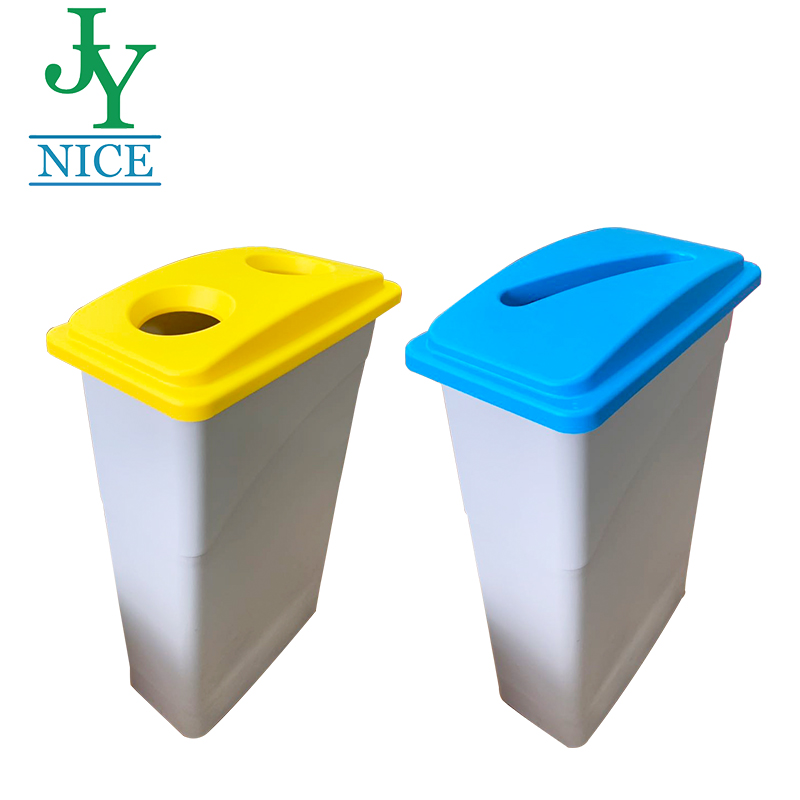 Sanitary Classification Waste Recycling Bin Custom Eco-friendly supermarket shopping centre paper and bottle rubbish bin