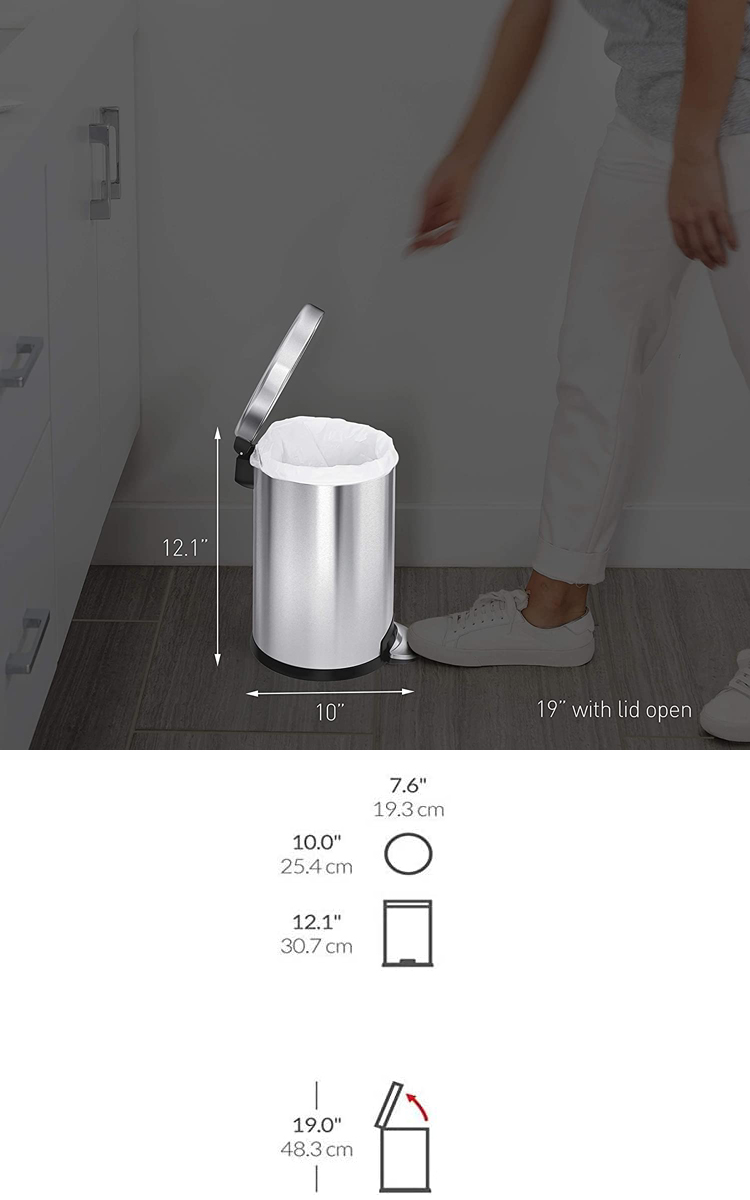 sliding rubbish bin