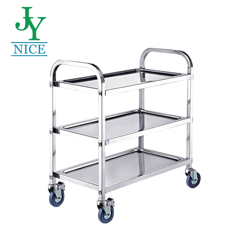 heavy duty 2 tier warehouse Storage Tool Utillity Cart 3 layers hospital Stainless Steel Anesthesia Medical Trolley