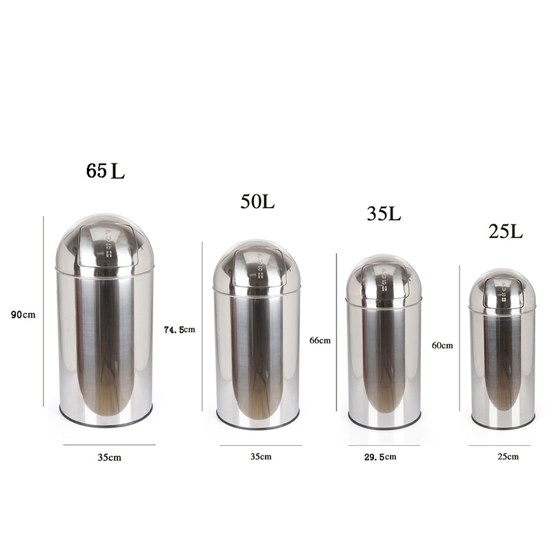 rolling kitchen trash can