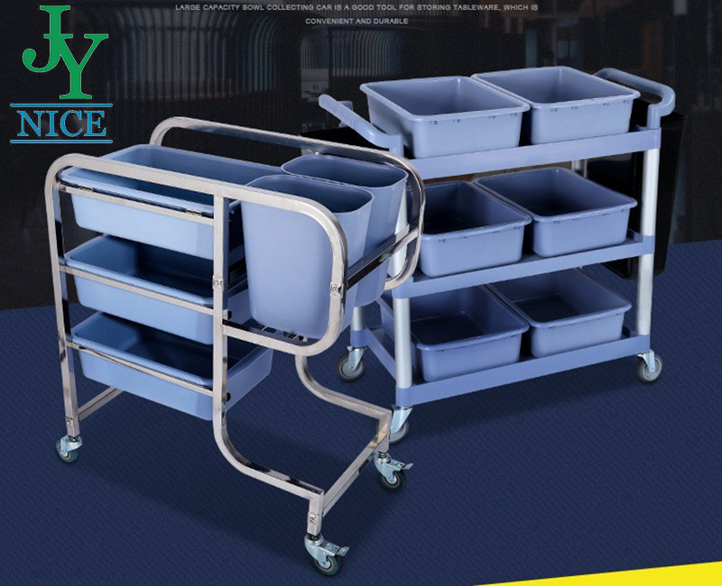 2020 Hotel restaurant tavern plate collect cleaning trolley plastic Kitchenware food collecting service dish cart