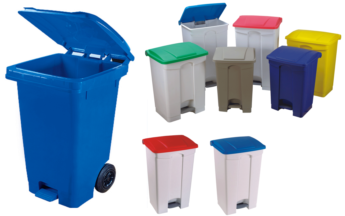 Plastic Rubbish Bin 30L 45L 68L 87L Home Garden Outdoor Recycling Fireproof Garbage Trash Can
