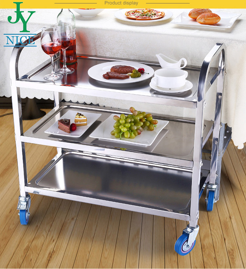 heavy duty 2 tier warehouse Storage Tool Utillity Cart 3 layers hospital Stainless Steel Anesthesia Medical Trolley