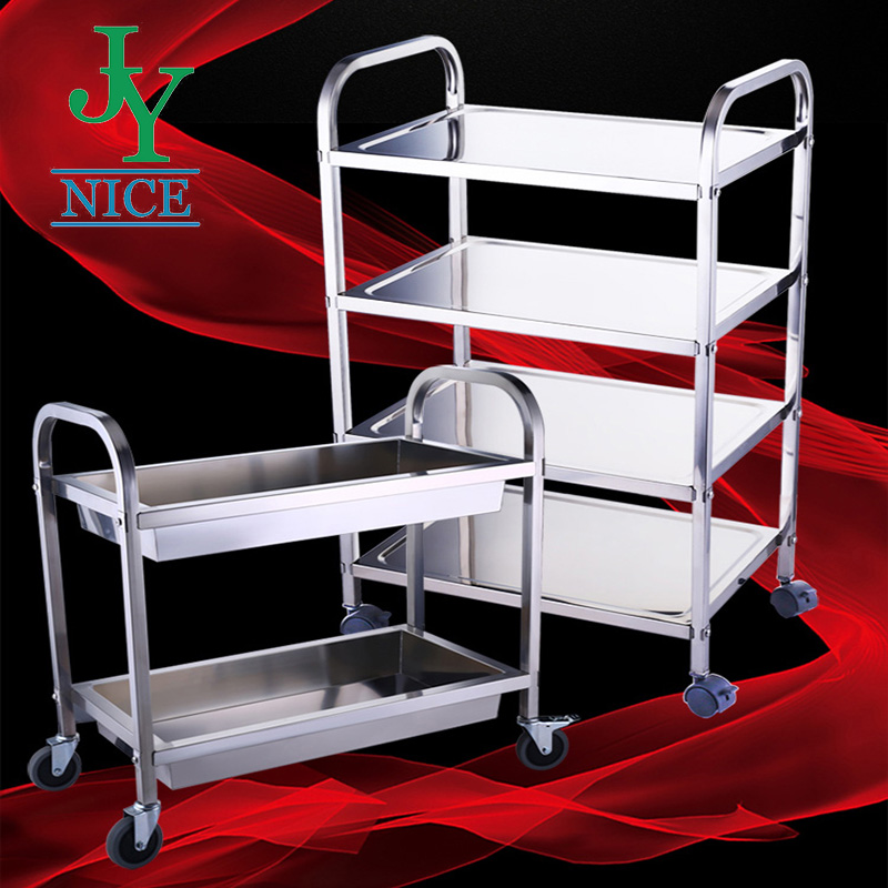 heavy duty 2 tier warehouse Storage Tool Utillity Cart 3 layers hospital Stainless Steel Anesthesia Medical Trolley