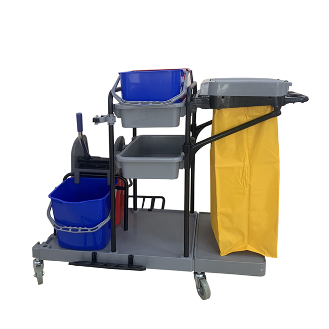 Clean Trolley Janitor Cart with Mop Bucket Hotel Cleaning Trolley Buy