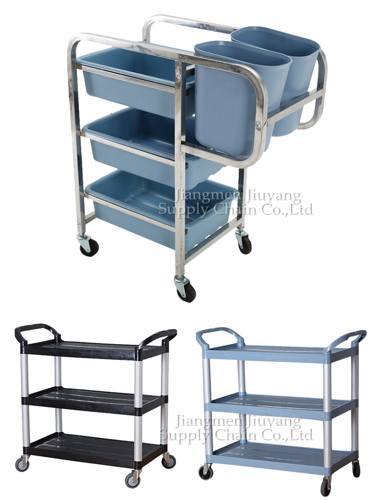 Three-layer Dining Bowl Collection Cart Restaurant Multi-purpose Meal Delivery Service Cart
