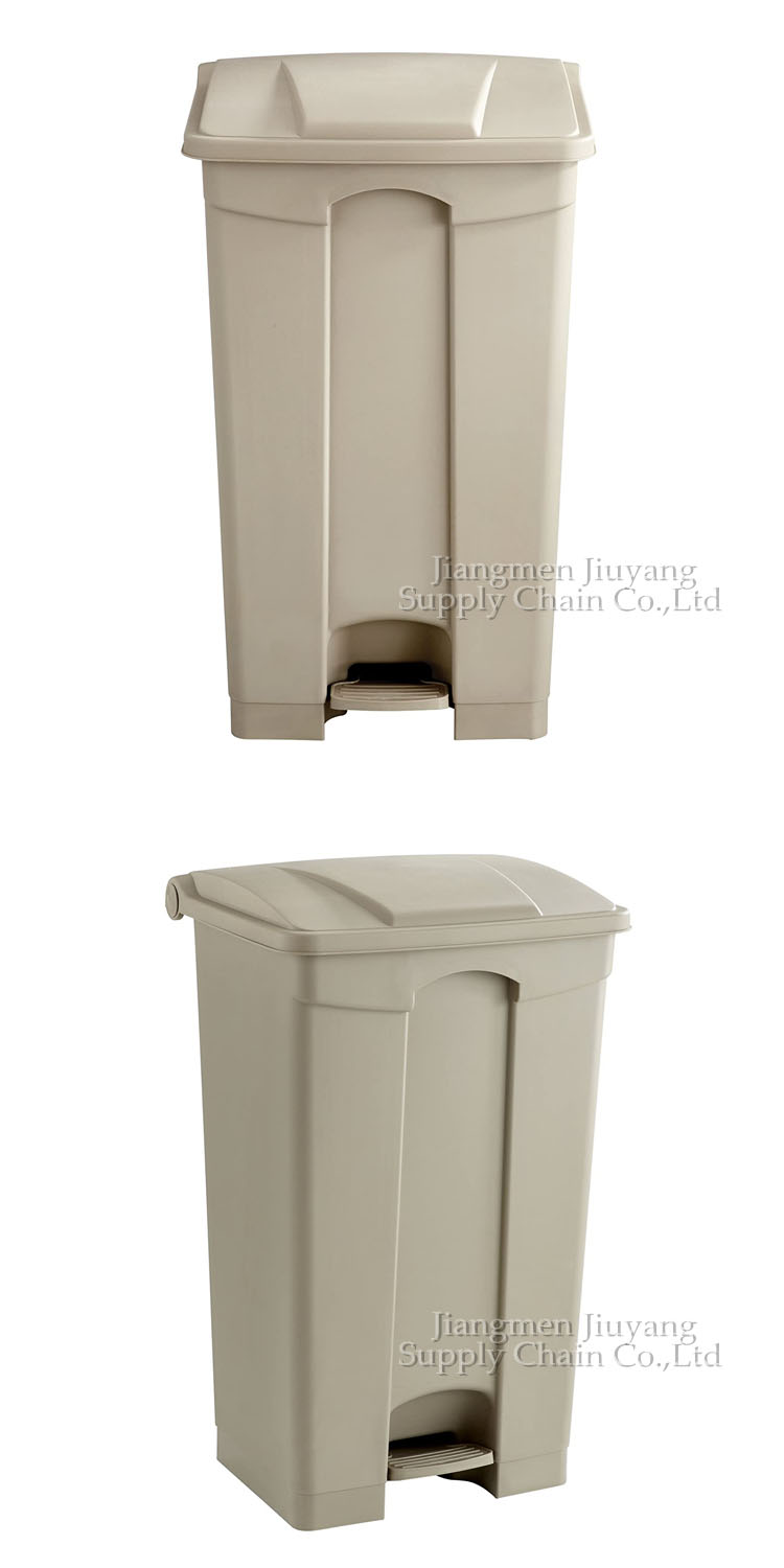 black garbage bin
