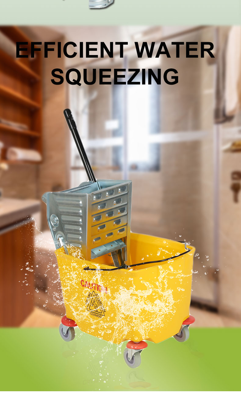 ss 3 bucket mopping trolley