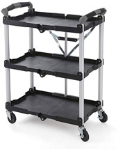 US Plastic tool service cart folding steel food service carts on wheels