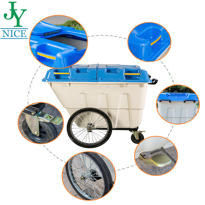 enamel rubbish bin