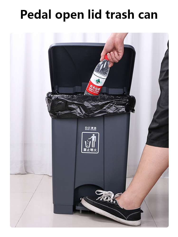 side by side trash recycle bin