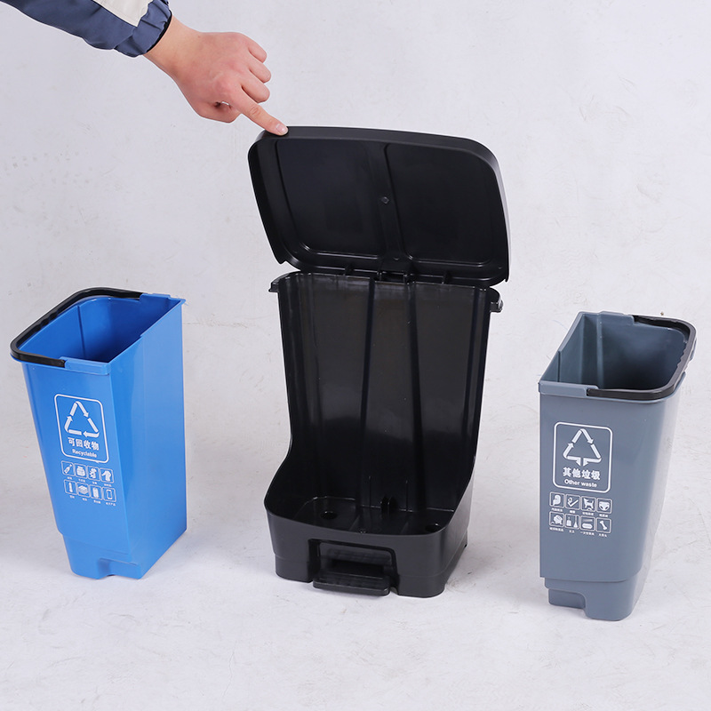 built in garbage can