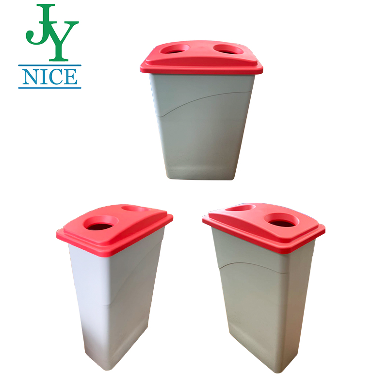 Sanitary Classification Waste Recycling Bin Custom Eco-friendly supermarket shopping centre paper and bottle rubbish bin